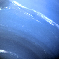 Voyager 2 close-up image of Neptune's great dark spot
