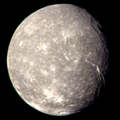 Voyager 2 image of Uranus' moon Titania