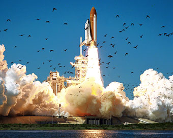Image of Space Shuttle Mission 51-L Launch