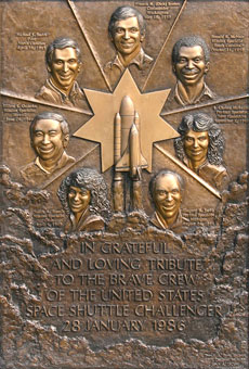 Image of the Challenger Memorial at Arlington National Cemetary