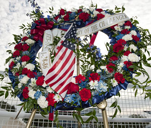 Wreath Honoring the Challenger Crew