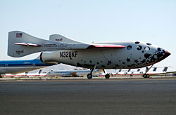 Image of SpaceShipOne, the first private manned spacecraft