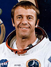 Image of astronaut Alan Shepard the first American in space