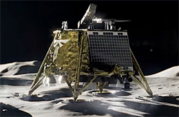 Image of the Blue Ghost spacecraft on the Moon