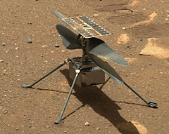 Image of NASA's Ingenuity helicopter on Mars