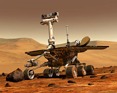 Artist rendering of the Opportunity Mars rover