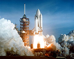 NASA image of Space Shuttle STS-1 Columbia launch