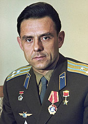 Image of Russian cosmonaut Vladimir Komarov, the first spaceflight casualty