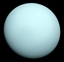 Voyager 2 image of the planet Uranus