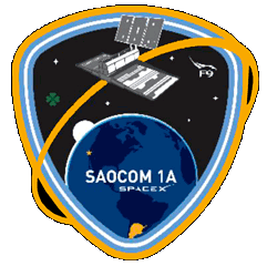 SpaceX SAOCOM 1A Mission Patch
