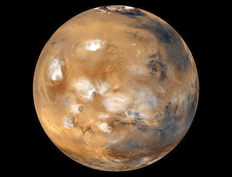 Global snapshot of Mars taken by the Mars Global Surveyor spacecraft