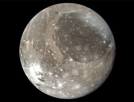 Image of Jupiter's largest moon, Ganymede, taken by NASA's Voyager 2 spacecraft