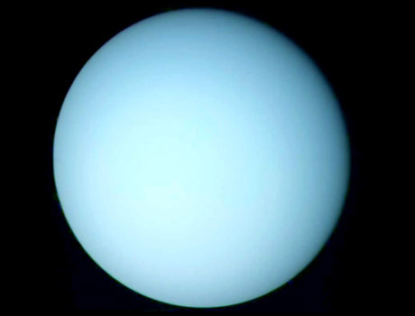 Image of the planet Uranus taken by NASA's Voyager 2 spacecraft
