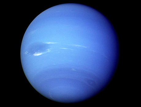 Image of the blue planet Neptune taken by NASA's Voyager 2 spacecraft