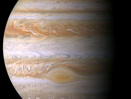 Image of Jupiter taken by NASA's Cassini spacecraft during its closest approach to the giant planet