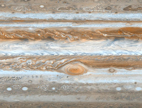 Planet-wide map of the planet Jupiter created from a series of images taken by NASA's Cassini spacecraft