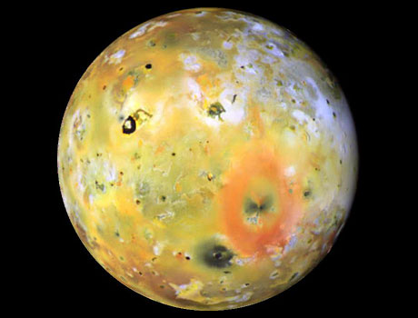 Image of Jupiter's moon Io captured by NASA's Galileo spacecraft