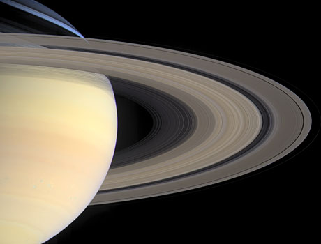 An amazingly detailed image of the planet Saturn captured by NASA's Cassini spacecraft