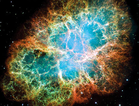 Mosaic image representing one of the largest and most detailed views ever captured of the Crab Nebula taken by the Hubble Space Telescope