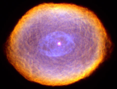 Hubble Space Telescope image of planetary nebula IC 418, also known as the Spirograph Nebula