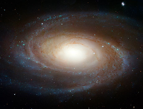 Hubble Space Telescope image of a spiral galaxy known as M81