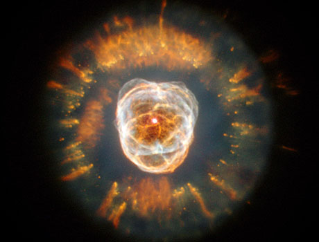 Hubble Space Telescope image of planetary nebula NGC 2392 the Eskimo Nebula