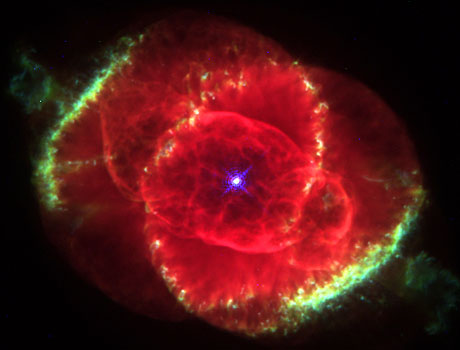 Hubble Space Telescope image of a NGC 6543 the Cat's Eye Nebula