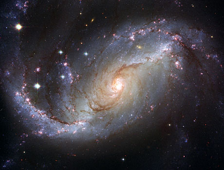 Hubble Space Telescope image of Barred Spiral Galaxy NGC 1672