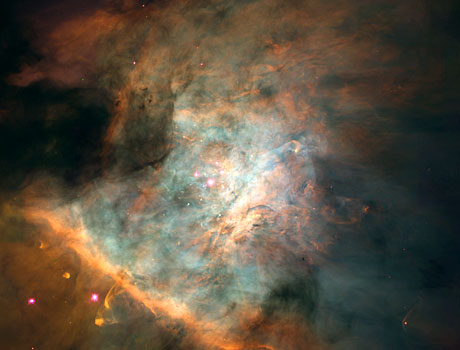 Hubble Space Telescope image of the star forming region at the center of M42 the Orion Nebula