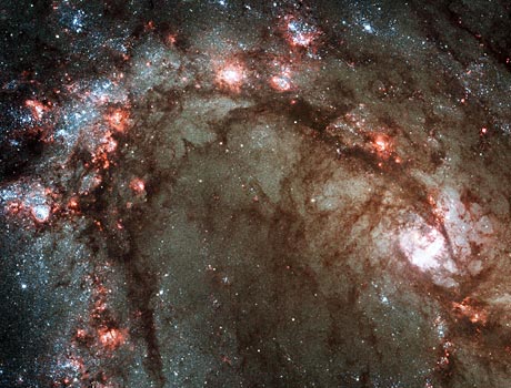 Hubble Space Telescope image of details in Galaxy M83 the Southern Pinwheel Galaxy