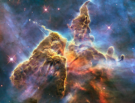 Hubble Space Telescope image of a pillar of gas inside the Carina Nebula