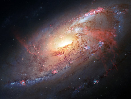 Hubble Space Telescope composite image of Galaxy M106