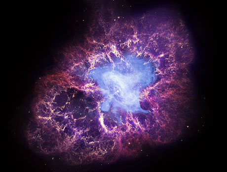 Spitzer Space Telescope image of M1 the Crab Nebula