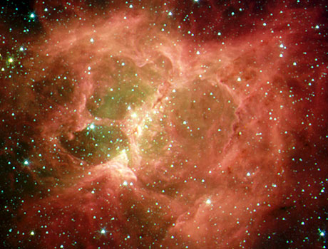 Spitzer Space Telescope image of nebula DR 6 in the plane of our Milky Way galaxy 