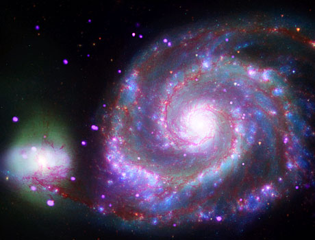 Spitzer Space Telescope composite image of M51 the Whirlpool Galaxy