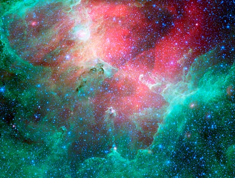 Spitzer Space Telescope image of the Eagle Nebula