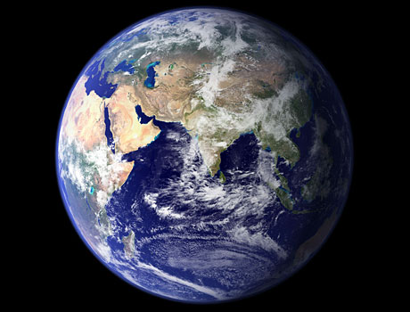 NASA Blue Marble detailed image of the Earth