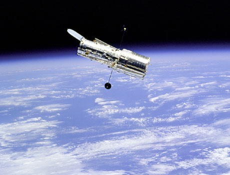 Image of the Hubble Space Telescope taken by the crew of space shuttle misison STS-82