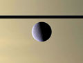 Rhea Above Saturn