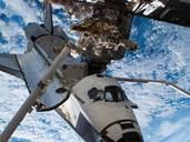 Endeavour at ISS